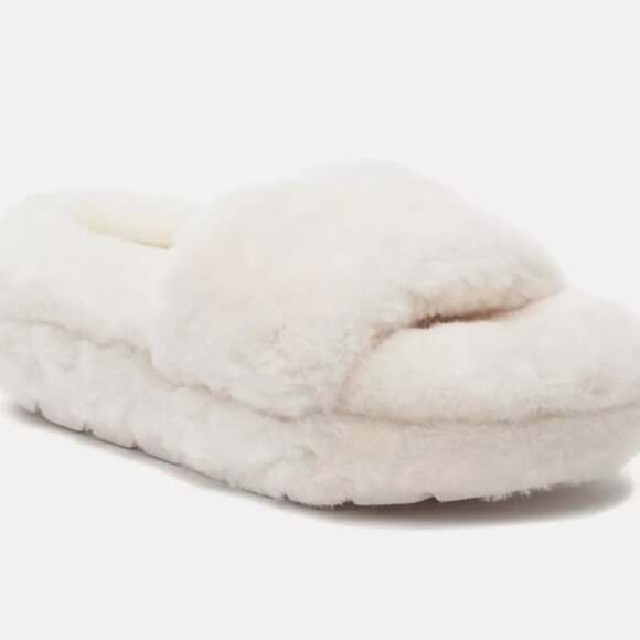BNIB - J/Slides Bryce ivory shearling slides slippers US size 7 - Picture 4 of 4